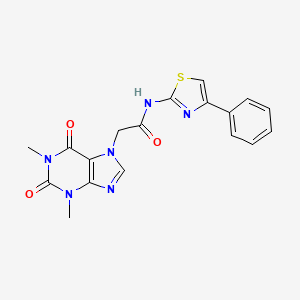 2-(1,3-dimethyl-2,6-dioxo-1,2,3,6-tetrahydro-7H-purin-7-yl)-N-(4-phenyl-1,3-thiazol-2-yl)acetamide