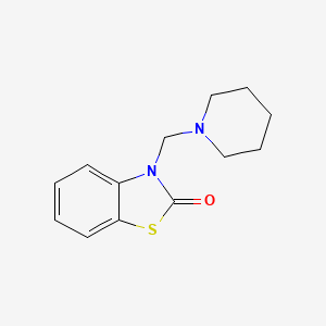 Benzothiazol-2(3H)-one, 3-(1-piperidylmethyl)-