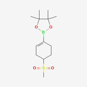 4,4,5,5-Tetramethyl-2-(4-(methylsulfonyl)cyclohex-1-en-1-yl)-1,3,2-dioxaborolane