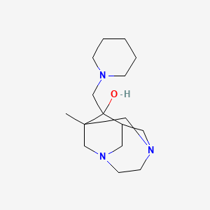 1-methyl-9-(1-piperidinylmethyl)-3,6-diazatricyclo[4.3.1.1~3,8~]undecan-9-ol