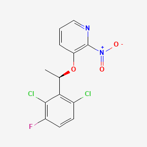 molecular formula C13H9Cl2FN2O3 B591904 (R)-3-(1-(2,6-Dichloro-3-fluorophenyl)ethoxy)-2-nitropyridine CAS No. 877397-70-1