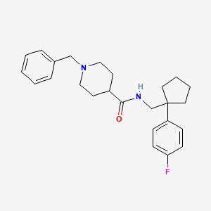 1-benzyl-N-{[1-(4-fluorophenyl)cyclopentyl]methyl}-4-piperidinecarboxamide