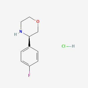 molecular formula C10H13ClFNO B591905 (R)-3-(4-Fluorophenyl)morpholine hydrochloride CAS No. 1363408-43-8
