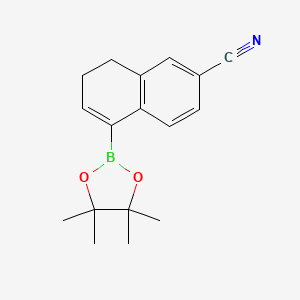 molecular formula C17H20BNO2 B591906 5-(4,4,5,5-四甲基-1,3,2-二氧杂硼环-2-基)-7,8-二氢萘-2-腈 CAS No. 952675-93-3