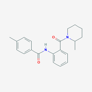 4-methyl-N-{2-[(2-methylpiperidin-1-yl)carbonyl]phenyl}benzamide