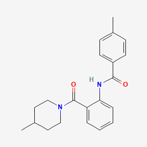 4-methyl-N-[2-(4-methylpiperidine-1-carbonyl)phenyl]benzamide