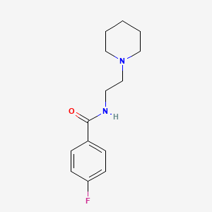 4-fluoro-N-[2-(piperidin-1-yl)ethyl]benzamide