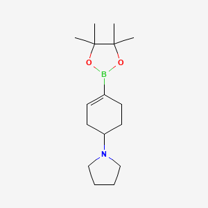 1-(4-(4,4,5,5-Tetramethyl-1,3,2-dioxaborolan-2-yl)cyclohex-3-en-1-yl)pyrrolidine