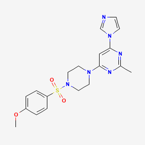 4-(1H-imidazol-1-yl)-6-{4-[(4-methoxyphenyl)sulfonyl]-1-piperazinyl}-2-methylpyrimidine