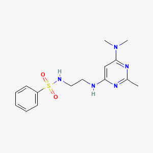 N-(2-{[6-(dimethylamino)-2-methyl-4-pyrimidinyl]amino}ethyl)benzenesulfonamide