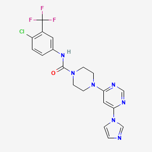 N-[4-chloro-3-(trifluoromethyl)phenyl]-4-[6-(1H-imidazol-1-yl)-4-pyrimidinyl]-1-piperazinecarboxamide