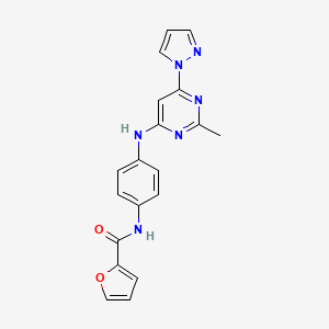 N-(4-{[2-methyl-6-(1H-pyrazol-1-yl)-4-pyrimidinyl]amino}phenyl)-2-furamide