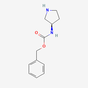 molecular formula C12H16N2O2 B591914 (R)-3-N-Cbz-Aminopyrrolidine CAS No. 879275-77-1