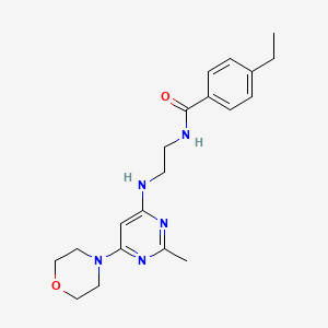 4-ethyl-N-(2-{[2-methyl-6-(4-morpholinyl)-4-pyrimidinyl]amino}ethyl)benzamide