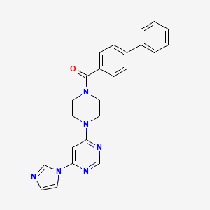 4-[4-(4-biphenylylcarbonyl)-1-piperazinyl]-6-(1H-imidazol-1-yl)pyrimidine