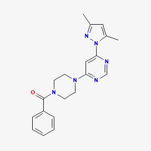 4-(4-benzoyl-1-piperazinyl)-6-(3,5-dimethyl-1H-pyrazol-1-yl)pyrimidine