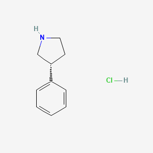 molecular formula C10H14ClN B591916 (R)-3-苯基吡咯烷盐酸盐 CAS No. 851000-46-9