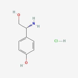 molecular formula C8H12ClNO2 B591918 (R)-4-(1-Amino-2-hydroxyethyl)phenol hydrochloride CAS No. 1391355-45-5