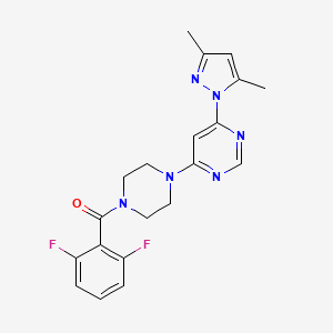 4-[4-(2,6-difluorobenzoyl)-1-piperazinyl]-6-(3,5-dimethyl-1H-pyrazol-1-yl)pyrimidine