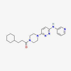 6-[4-(3-cyclohexylpropanoyl)-1-piperazinyl]-N-3-pyridinyl-3-pyridazinamine