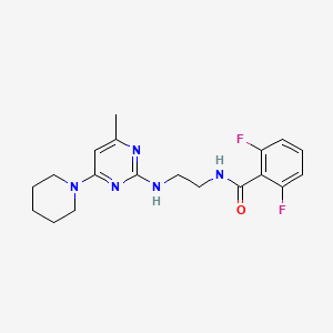 2,6-difluoro-N-(2-{[4-methyl-6-(1-piperidinyl)-2-pyrimidinyl]amino}ethyl)benzamide