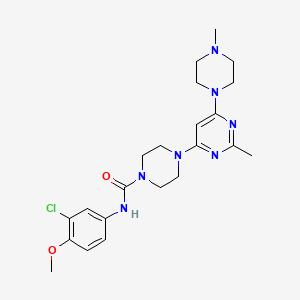 N-(3-chloro-4-methoxyphenyl)-4-[2-methyl-6-(4-methyl-1-piperazinyl)-4-pyrimidinyl]-1-piperazinecarboxamide