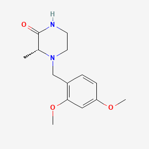 molecular formula C14H20N2O3 B591922 (R)-4-(2,4-二甲氧基苄基)-3-甲基哌嗪-2-酮 CAS No. 1383146-20-0