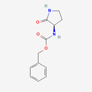 molecular formula C12H14N2O3 B591929 (R)-苄基 2-氧代吡咯烷-3-基氨基甲酸酯 CAS No. 223407-18-9