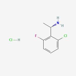 molecular formula C8H10Cl2FN B591939 (S)-1-(2-Chloro-6-fluorophenyl)ethanamine hydrochloride CAS No. 1000878-48-7