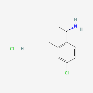 molecular formula C9H13Cl2N B591949 (S)-1-(4-Chloro-2-methylphenyl)ethanamine hydrochloride CAS No. 1213908-11-2