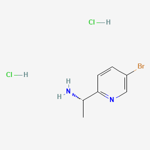 molecular formula C7H11BrCl2N2 B591953 (S)-1-(5-溴吡啶-2-基)乙胺二盐酸盐 CAS No. 1391450-63-7