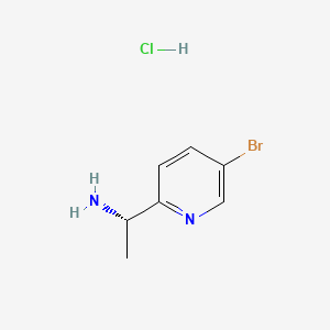 molecular formula C7H10BrClN2 B591954 (S)-1-(5-Bromopyridin-2-yl)ethanamine hydrochloride CAS No. 1263094-16-1