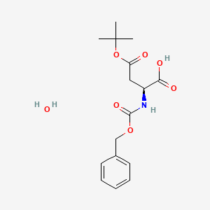 molecular formula C16H23NO7 B591965 (S)-2-(((Benzyloxy)carbonyl)amino)-4-(tert-butoxy)-4-oxobutanoic acid hydrate CAS No. 229957-50-0