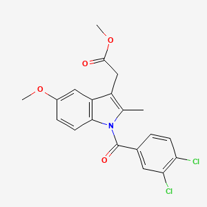 molecular formula C20H17Cl2NO4 B591976 Methyl 2-[1-(3,4-dichlorobenzoyl)-5-methoxy-2-methylindol-3-yl]acetate CAS No. 942431-82-5