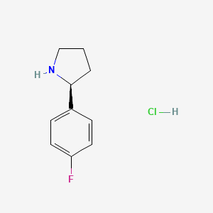 molecular formula C10H13ClFN B591977 (S)-2-(4-fluorophenyl)pyrrolidine hydrochloride CAS No. 1073556-40-7