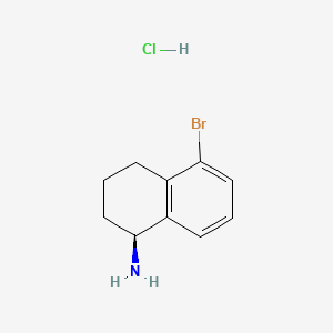 molecular formula C10H13BrClN B591981 (S)-5-Bromo-1,2,3,4-tetrahydronaphthalen-1-amine hydrochloride CAS No. 1810074-82-8