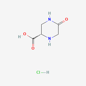 molecular formula C5H9ClN2O3 B591984 (S)-5-oxopiperazine-2-carboxylic acid hydrochloride CAS No. 1621961-57-6