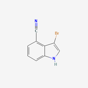 molecular formula C9H5BrN2 B591991 3-Bromo-1H-indole-4-carbonitrile CAS No. 1186663-64-8