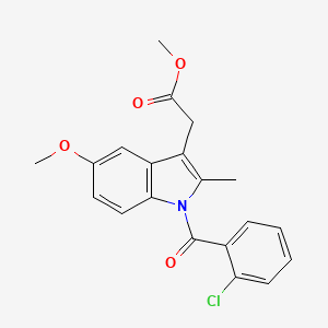 molecular formula C20H18ClNO4 B591995 1h-Indole-3-acetic acid,1-(2-chlorobenzoyl)-5-methoxy-2-methyl-,methyl ester CAS No. 1568-35-0