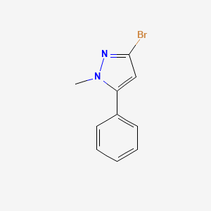 molecular formula C10H9BrN2 B592001 3-溴-1-甲基-5-苯基-1H-吡唑 CAS No. 1785580-89-3