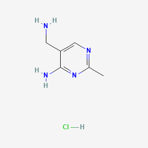 molecular formula C6H11ClN4 B592017 5-(Aminomethyl)-2-methylpyrimidin-4-amine hydrochloride CAS No. 1195-07-9