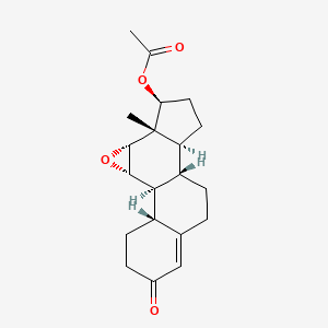 molecular formula C20H26O4 B592022 17beta-Acetyloxy-11,12-epoxyestr-4,9-diene-3-one CAS No. 145472-94-2