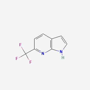 molecular formula C8H5F3N2 B592024 6-(trifluoromethyl)-1H-pyrrolo[2,3-b]pyridine CAS No. 1060802-93-8