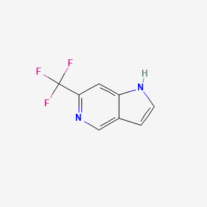 molecular formula C8H5F3N2 B592026 6-(trifluoromethyl)-1H-pyrrolo[3,2-c]pyridine CAS No. 1190315-48-0