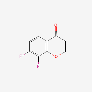 molecular formula C9H6F2O2 B592032 7,8-二氟色满-4-酮 CAS No. 890840-90-1