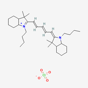 molecular formula C33H56ClN2O4+ B592034 1,1'-Dibutyl-3,3,3',3'-tetramethylindadicarboCyanine perchlorate CAS No. 131443-20-4