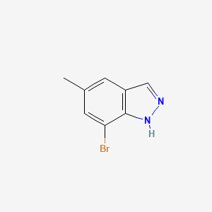 molecular formula C8H7BrN2 B592039 7-Bromo-5-methyl-1H-indazole CAS No. 885272-97-9
