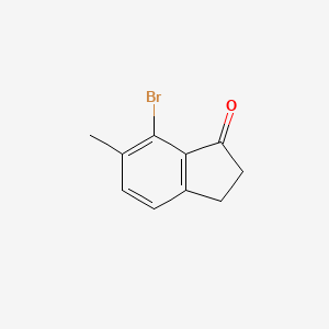 molecular formula C10H9BrO B592042 7-Bromo-6-methyl-2,3-dihydro-1H-inden-1-one CAS No. 1260012-96-1