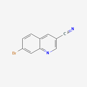 molecular formula C10H5BrN2 B592058 7-溴喹啉-3-碳腈 CAS No. 1375108-40-9
