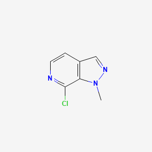 molecular formula C7H6ClN3 B592059 7-Chloro-1-methyl-1H-pyrazolo[3,4-c]pyridine CAS No. 957760-15-5